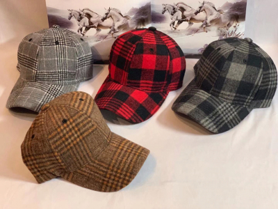 Baseball cap lady's spring cap plaid outdoor casual matching cap Baseball cap