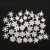 New plastic white powder 3cm small snowflake star trumpet DIY handmade earrings pendant accessories