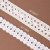 White Cotton Cloth Embroidery Lace Bar Code All Cotton Punching Computer Embroidery Strip Flower Customized Clothing Accessories