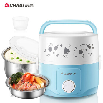 Chigo electric lunch box 304 stainless steel double layer electric steam lunch box mid-december - jp04