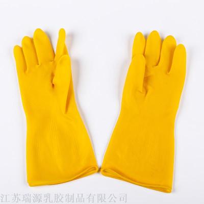 Beef tendon protection, industrial acid and alkali resistant latex gloves clean waterproof oil resistant household gloves 60 g