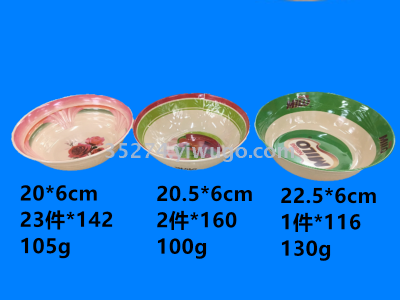 Melamine tableware Melamine bowl menai dishes decal bowl large amount of spot inventory low price processing can be sold by ton