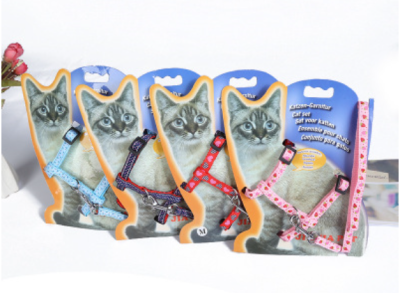 Cross border pet supplies cat traction rope heart-shaped cartoon cat chain rope kitten chest strap custom cat traction rope