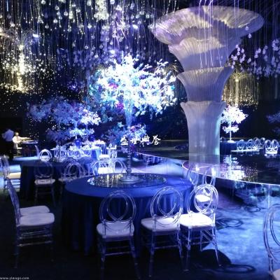 Anhui huainan hotel theme wedding transparent bamboo chair banquet center banquet acrylic chair wedding table and chair