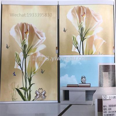 Blackout Curtain3d Room Darkening Roller Shade Living Room Guest Room Children's Room Cartoon Shutter Curtain Private Customization