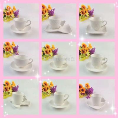 Ceramic coffee with 6 cups and 6 saucers gift box coffee cup coffee pot teapot tea cup water cup