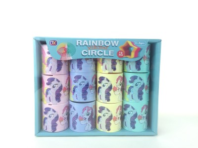 New cartoon rainbow circle magic circle music