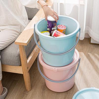 Can stand bucket household tuba bath laundry bucket water storage drum with handle high quality new mop bucket