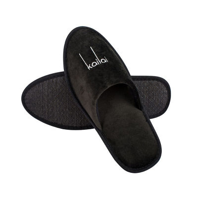 Hot sale disposable hotel room slippers with and sponge heels hotel slipper