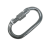 Zinc-plated O shape rock climbing main lock climbing buckle track type yoga hammock safety rope fast hook sports outdoor