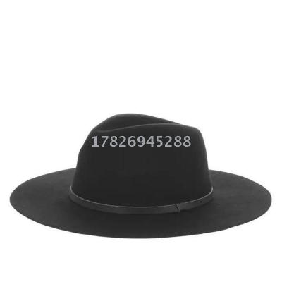 Factory direct selling men's and women's top hat pure cow belt fashion hat wholesale