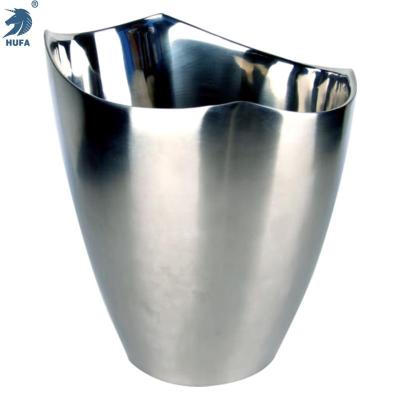 Stainless Steel Double-Layer Champagne Ice Bucket Ice Bucket Large Shaped Beer Barrel Red Wine Ice Bucket