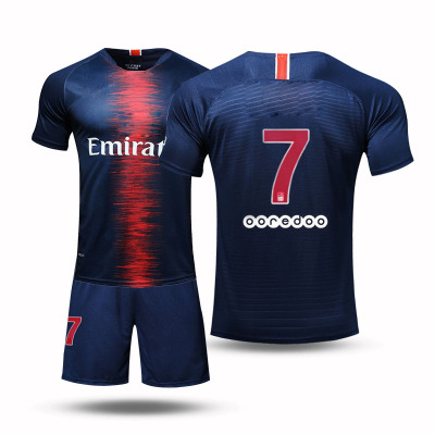 Fasssaint Paris club jersey match team jersey no. 7 mbappe football suit men empty plate customized adult