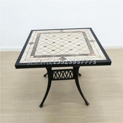 Manufacturers direct casting aluminum table and chair aluminum art table and chair outdoor combination table and chair