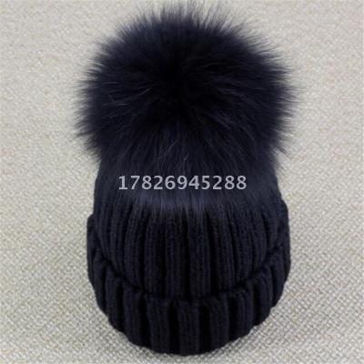 Autumn winter fox fur hat fur hat Korean version of wool hat cute hat aliexpress