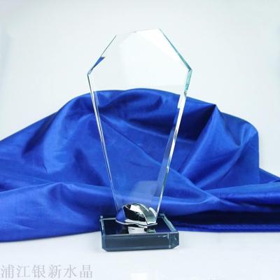 Crystal trophy medal set for competition souvenir gift staff recognition spot lettering