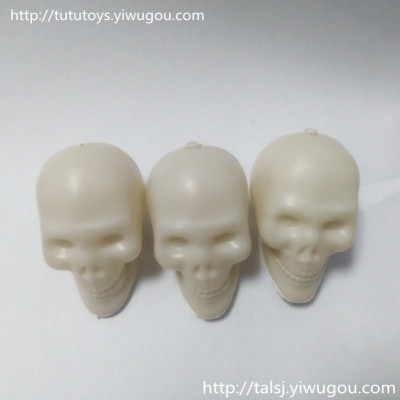 White kid head plastic hollow skull Halloween accessories plastic blow molded skull