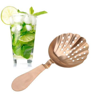 Shell Shape Spoon Strainer Cocktail Filter Percolator Cocktail Special Filter Screen Bartending Tool