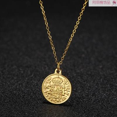 Aornan ornaments stainless steel pendant stamping casting tag French style cross-border boutique manufacturers sales