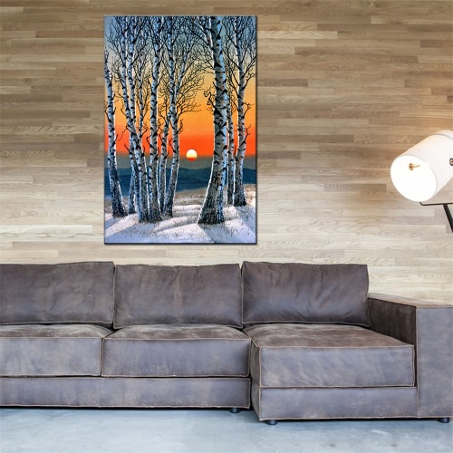 simple european vertical decorative painting mural aisle corridor painting forest landscape oil painting american decorative painting