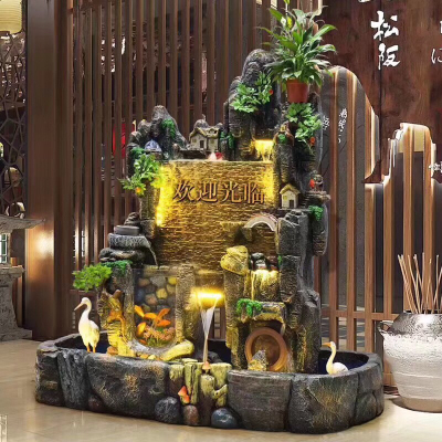 Rockery flowing water furnishing piece feng Shui Wealth living room floor waterscape restaurant balcony home decoration gifts