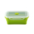Sealed silicone folding lunch box single-layer crisper microwave bento box rectangular plastic lunch box for students