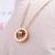 Korean simple 18K rose gold titanium steel necklace necklace female clavicle chain do not fade color swan clover with accessories wholesale
