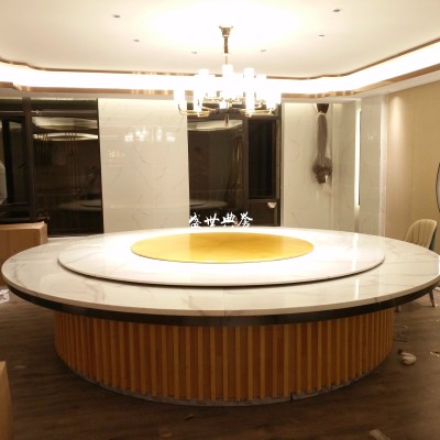 Taizhou five-star hotel new Chinese style electric table customized high-end club marble electric table