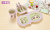 Environmental Bamboo Fiber Children's Tableware New Set of 5-Piece Baby Cartoon Rice Bowl Spoon fork Cup