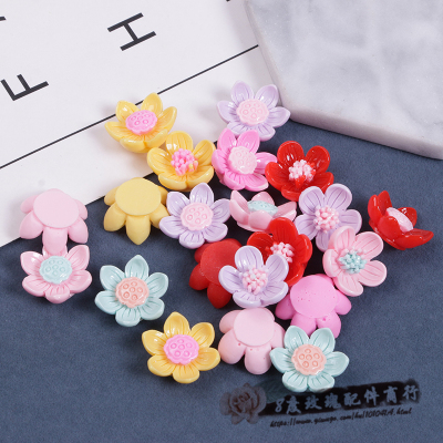 Resin patches DIY hair accessories handmade accessories cartoon children accessories flowers children girls student clothing