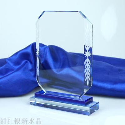 Enterprise company competition crystal trophy customized shield production veterans veterans gift customized