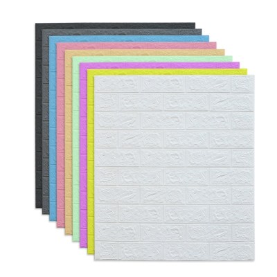 Customized Self-Adhesive Brick Pattern Self-Adhesive Hall Background Wall 3D Stereo Wall Sticker Foam Brick Pattern Wallpaper Waterproof Moisture-Proof Stickers
