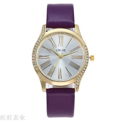 Aliexpress new women's high-end brand watch Korean version temperament ultra thin small dial casual belt quartz watch