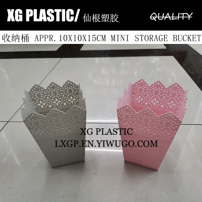 mini storage bucket pen pencil holder desk square organizer fashion plastic receive basket new arrival flower pot