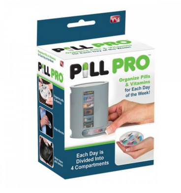 7 days portable moisture-proof week pillbox 28 lattice handy pillbox PILLPRO
