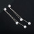 Korean version new long pearl earrings new simple silver needle anti-piracy earrings wholesale