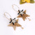 High-grade big circle studs five-pointed star earrings pendant Korean new simple earrings joker double-sided tassel earrings