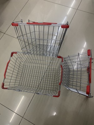 Stainless steel shopping basket