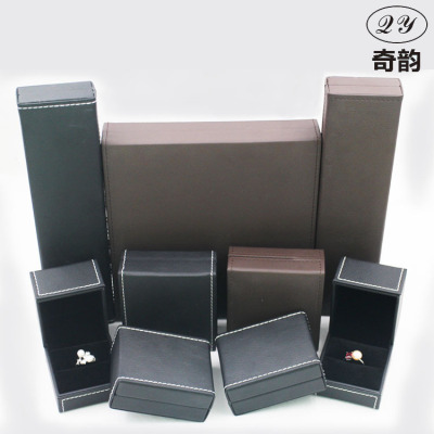 Wholesale spot pu leather packaging box bracelet necklace ring jewelry receiving box jewelry gift box jewelry box