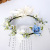 Heart rhyme Korean bride wreath checking blue rose dovetail headband super fairy beauty hair accessories fairy headdress