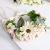 Manufacturers direct marketing garland headdress champagne ribbon fabric hand-made headband simulation rose bride wedding head flower
