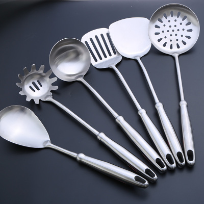Kitchen Spatula Set Full Set 304 Stainless Steel Ladel Cooking Spoon Colander Household Kitchenware Spatula