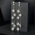 Jeff jewelry factory elegant sparkle long flowers tassel female fashion micro - inlaid diamond earrings silver needle wholesale