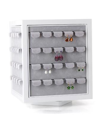 Qiyun Paint Rotating Earrings Display Shelf Jewelry Display Props Earrings Storage Display Stand Wholesale