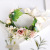 Manufacturers direct marketing garland headdress champagne ribbon fabric hand-made headband simulation rose bride wedding head flower