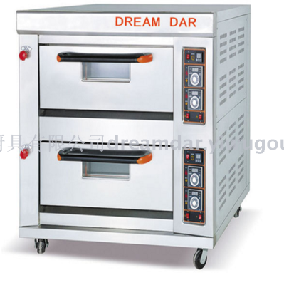 2 layer 4 tray Gas baking bread pizza oven