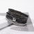 European and American Leather Couple Bracelet Multi-Layer Winding Diamond Bracelet Women's Vintage Wrist Strap Cross-Border Factory Currently Available
