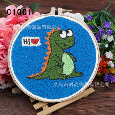 Embroidery DIY Handmade Kit Casual Simple Chop Embroidery European Fabric Creative Poke Embroidery Material Package