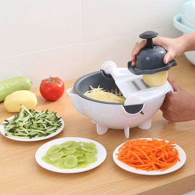 Douyin is the same kind of multi-function vegetable cutter, potato slicer, radish grater, washing basket and slicer