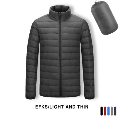 The New lightweight cotton - padded jacket with stand - up collar for men 's winter menswear men' s cotton - padded jacket